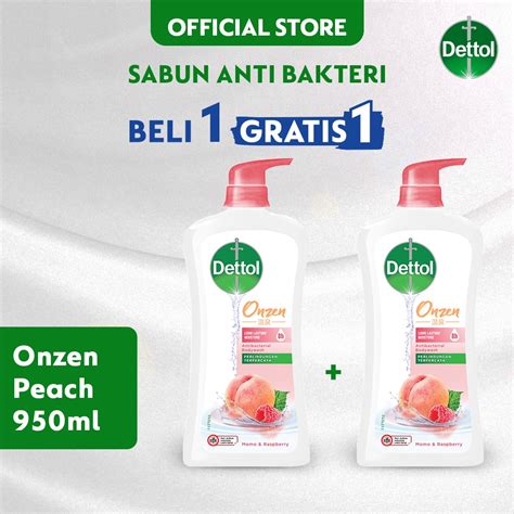 Jual Buy 1 Get 1 Dettol Sabun Mandi Cair Anti Bakteri Onzen Peach