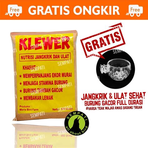 Jual Pakan Jangkrik Klewer Makanan Jangkrik Ulat Pakan Burung Murai