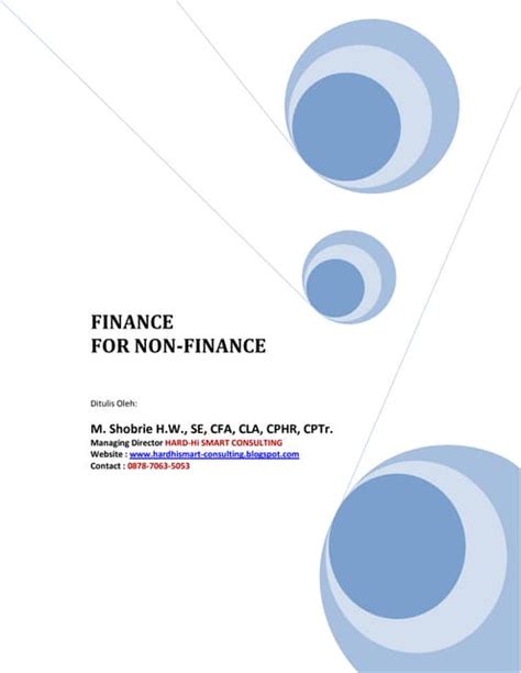 Finance For Non Finance Training Pdf