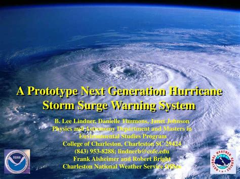 PPT - A Prototype Next Generation Hurricane Storm Surge Warning System ...