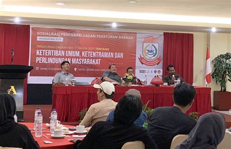 Sekretariat Dprd Makassar Sosialisasi Ketertiban Umum Dan Ketentraman