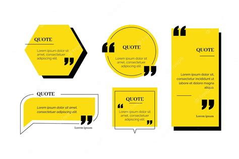 Premium Vector | Flat design quote box frame collection