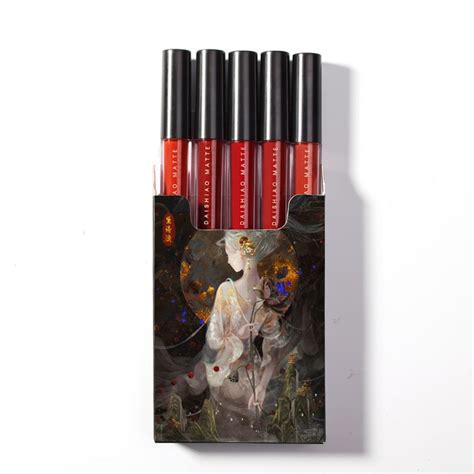 5 In 1 Matte Lipstick Kit Waterproof Nude Combination Lipgloss Velvet