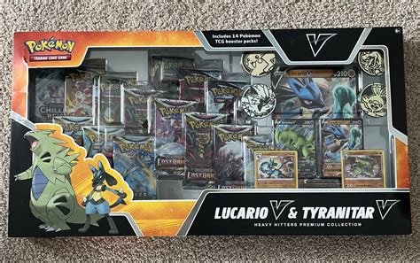 Pokemon TCG Lucario V Tyranitar V Heavy Hitters Premium Collection