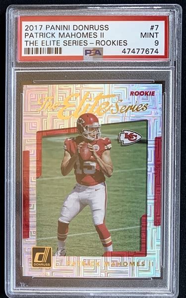 Lot Detail 2017 Patrick Mahomes Panini Donruss The Elite Series