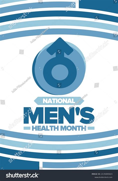 National Mens Health Month June Celebrated Stock Vector Royalty Free