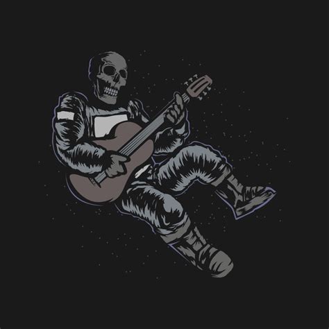 6 Astronaut Skull Playing Guitar Stock Vectors And Vector Art Shutterstock