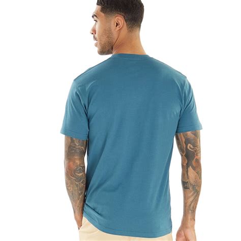 Buy Vans Mens Left Chest Logo T Shirt Vans Tealwhite