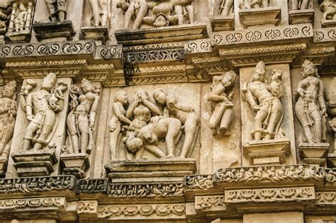 Templos Er Ticos De Khajuraho Na Ndia E Suas Esculturas Um Belo