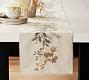 Autumnal Botanical Cotton Linen Table Runner Pottery Barn