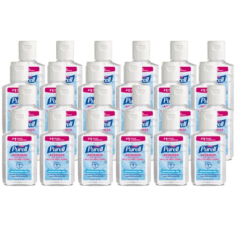 Purell Advanced Refreshing Gel Hand Sanitizer 2 Fl Oz Clean Scent Pack Of 24 Bottles