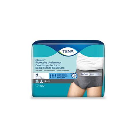 Tena Proskin Protective Underwear For Men Medium 34 44 Inch Package Of