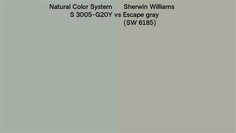 Natural Color System S 3005 G20Y Vs Sherwin Williams Escape Gray SW