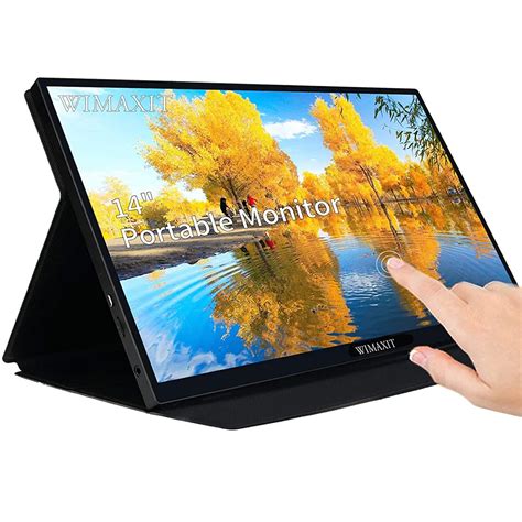 Wimaxit 14 Inch Portable Monitor 98 Srgb Touch Fhd Ips Computer External Display Usb C Gaming