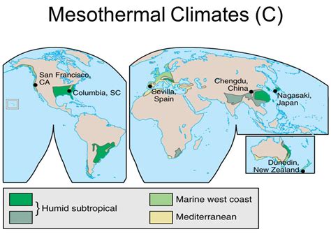 Humid Mesothermal Climates Climatology