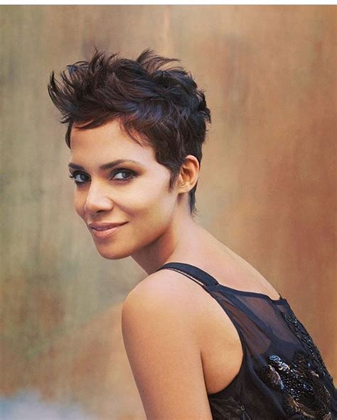 Halle Berry Editorial Magazine Short Styles Pixie Cut Editorial