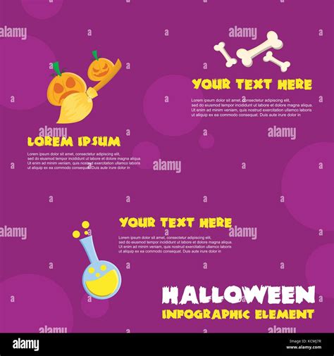 Infographic Halloween Element Design Collection Stock Vector Image