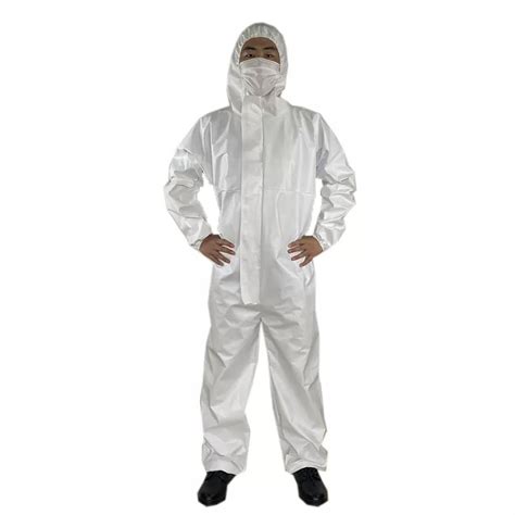 Disposable Ppe Coverall Suit Full Body Protective Clothing With Hood