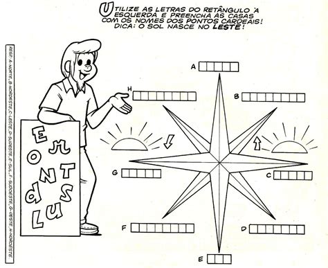Atividades Pontos Cardeais Para Imprimir Localiza O