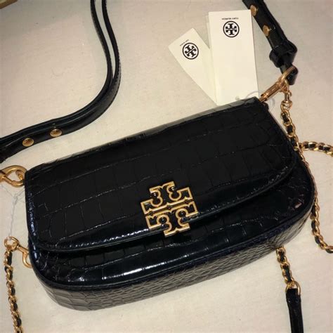 Tory Burch Bags Nwt Tory Burch Britten Convertible Croc Embossed