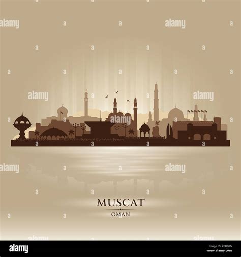 Muscat Oman city skyline vector silhouette illustration Stock Vector Image & Art - Alamy