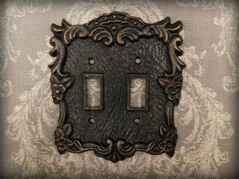 Ornate Double Toggle Light Switch Plate Pick Your Color Etsy Switch Plate Covers Decorative