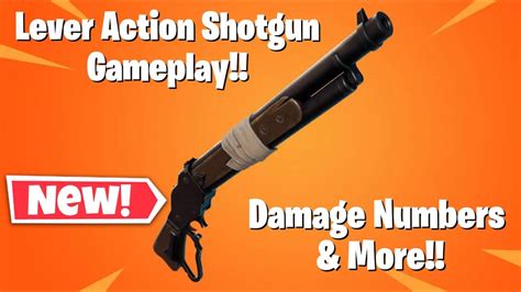 Fortnite New Lever Action Shotgun Gameplay Stats And Damage Numbers Youtube