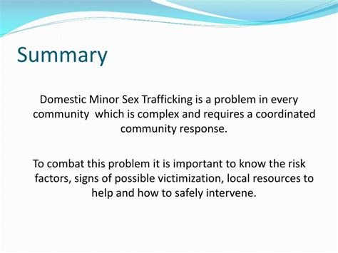 PPT Domestic Minor Sex Trafficking PowerPoint Presentation Free