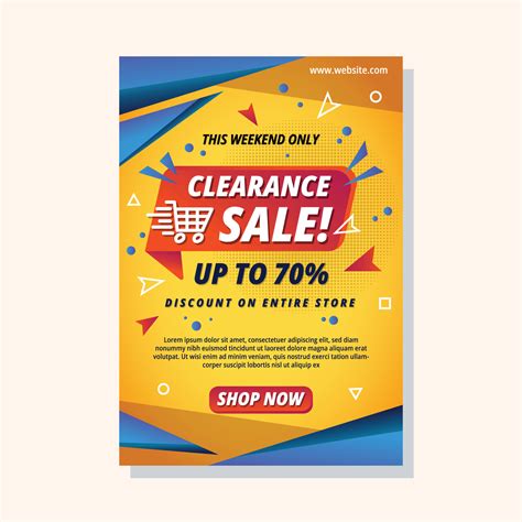 Clearance Sale Poster Template 8102559 Vector Art At Vecteezy