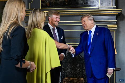 dutch queen maxima appears  mock trump   face  nato visit