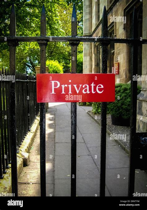 Information Sign On Wrought Iron Gate Hi Res Stock Photography And