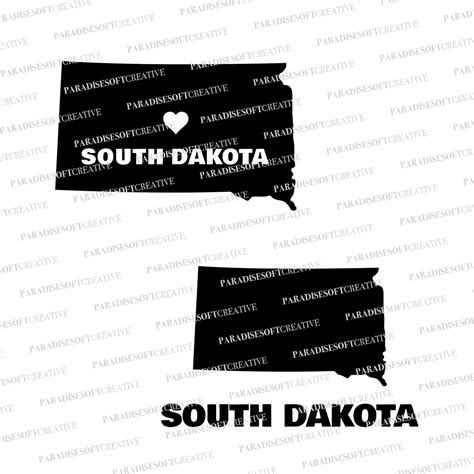 South Dakota SVG South Dakota Shape State South Dakota - Etsy