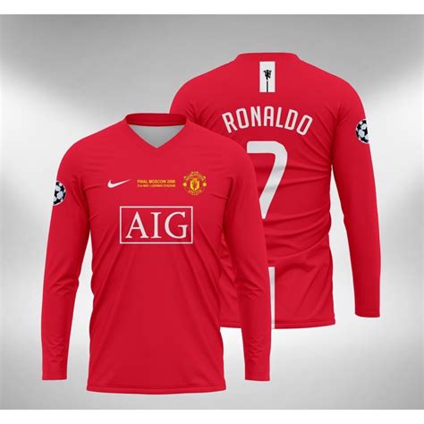 Camiseta Ronaldo Manchester United Final 2008 Impresión Completa De