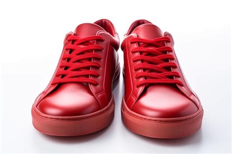 Premium Photo | Red Sneakers A pair of vibrant red sneakers is ...