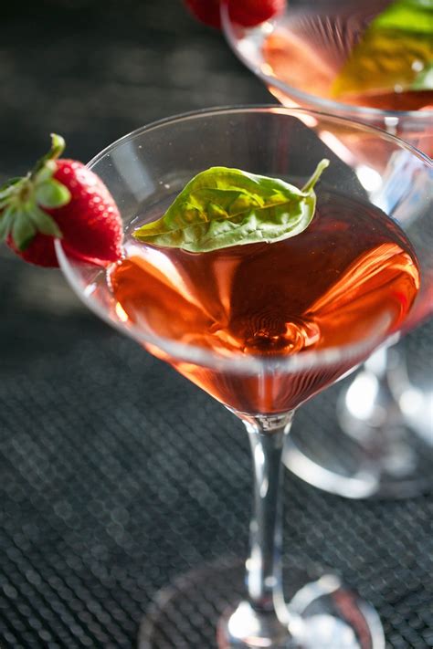 Strawberry Balsamic Cocktail With Fresh Basil Recipe Sonoma Farm