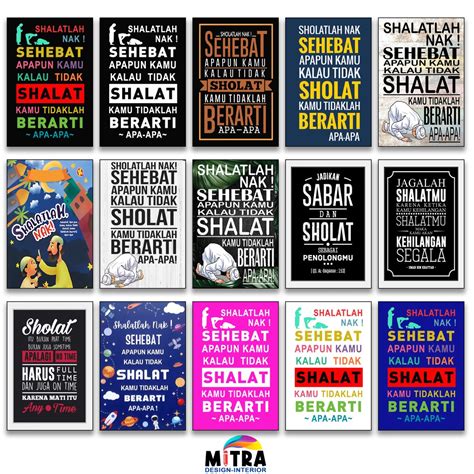 Jual Hiasan Dinding Islami Poster Kayu Motivasi Islam Pengingat Sholat