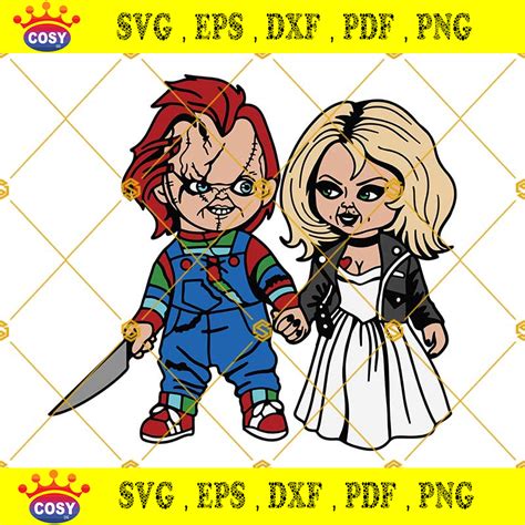 Chucky And Tiffany SVG PNG DXF EPS Clipart Files For Cricut | Chucky drawing, Chucky, Graffiti ...