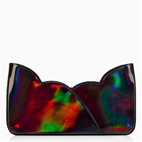 CHRISTIAN LOUBOUTIN Hot Chick Baguette Clutch Black Editorialist