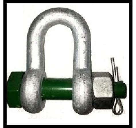 Green Pin D Shackle With Safety Bolt D Shackles Lifting Gear Direct