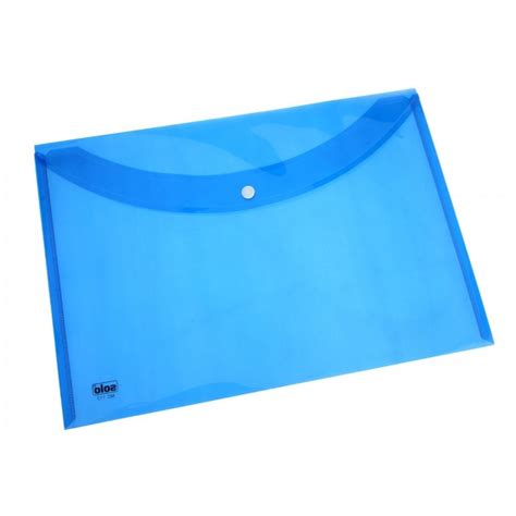 Button Blue Plastic File Folder For Office Paper Size A4 At Rs 25