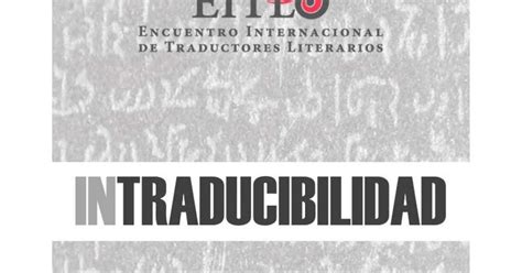 C Rculo De Traductores Encuentro Internacional De Traductores