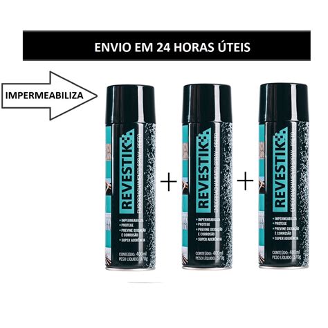 Kit Spray Borracha L Quida Impermeabilizante Revestik Ml