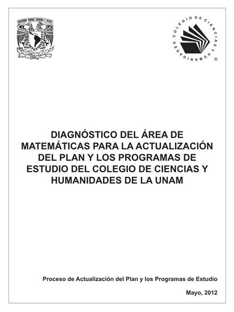 Pdf Diagn Stico Del Rea De Matem Ticas Para La Actualizaci N Del