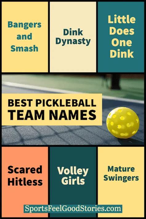 225 Best Pickleball Team Names Catchy Funny And Clever