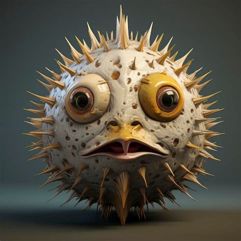 Premium Ai Image Puffer Fish