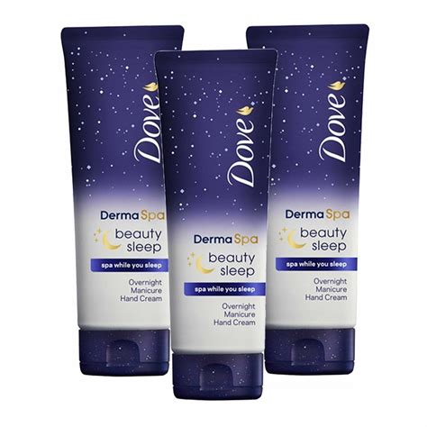 Dove Derma Spa Beauty Sleep Overnight Manicure Hand Cream 3 x 75ml