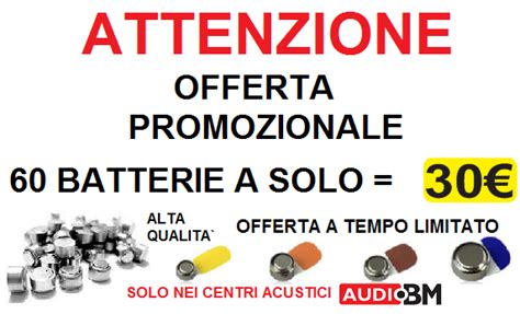 Offerta Speciale AUDIO BM Apparecchi Acustici