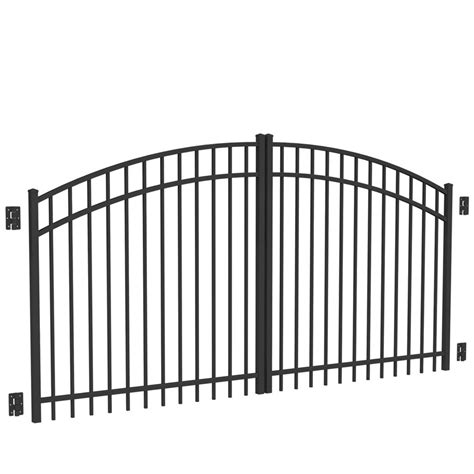 Shop Freedom Black Aluminum Driveway Gate (Common: 120-in; Actual: 117 ...