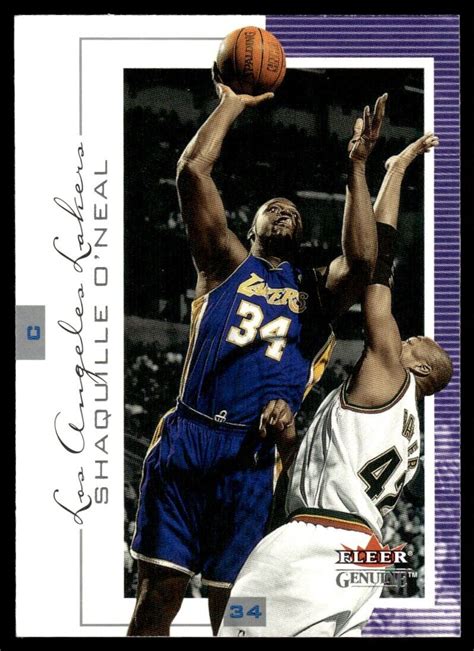 2000 01 Fleer Genuine Basketball Card Shaquille O Neal Los Angeles