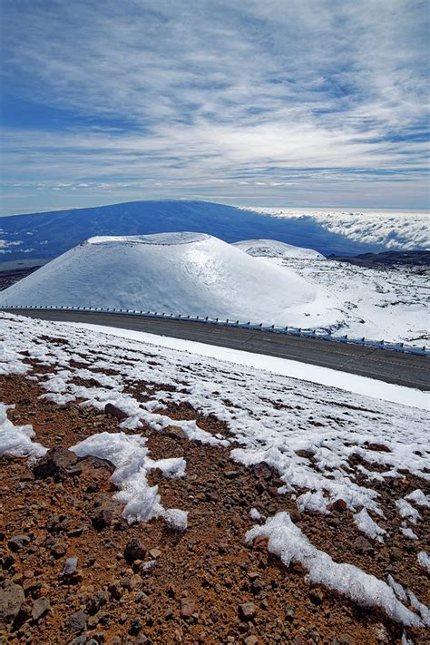 Snowy Hawaii Volcanoes Photograph by Heidi Fickinger - Fine Art America